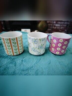 Vintage Taste Setter Collection Demitasse Espresso Cups 3 Mixed Pattern MCM